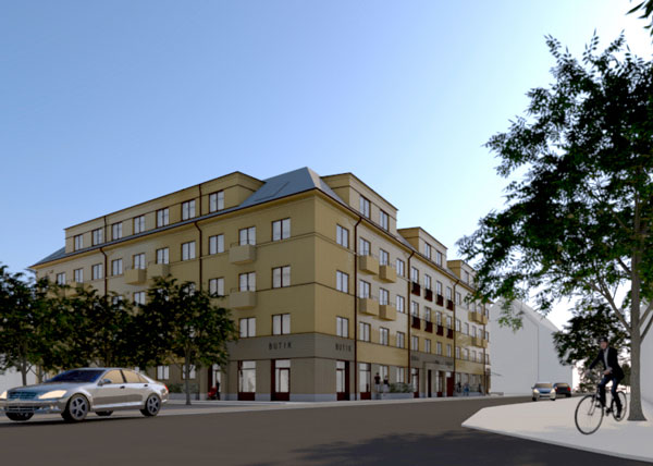 Detaljplan för nytt flerbostadshus i Älvsjö / Stockholm